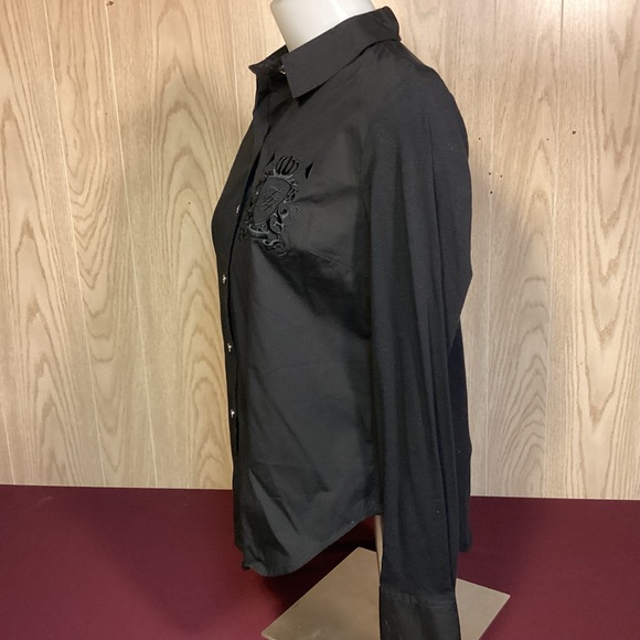 Tommy Hilfiger womens button down black shirt size XS - Picture 6 of 12